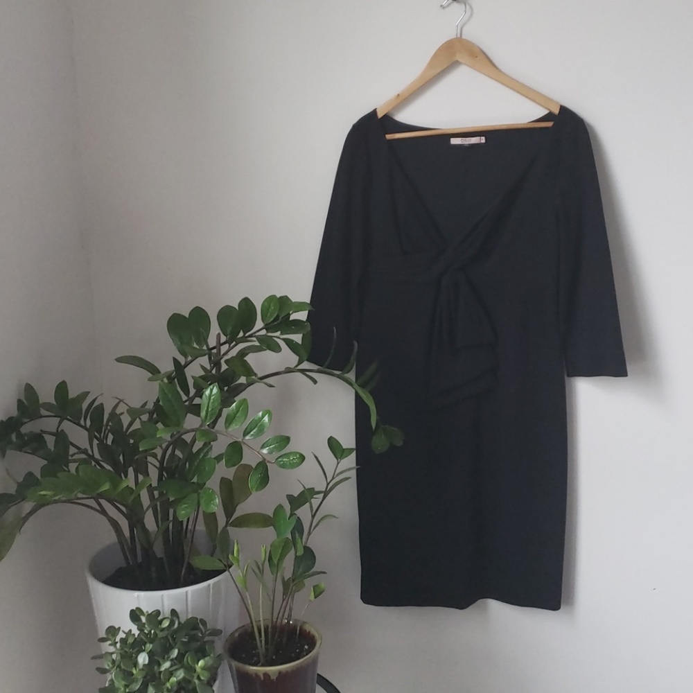 Make an Offer Red Valentino Black 3/4 Sleeve Dress - Picture 2 of 7